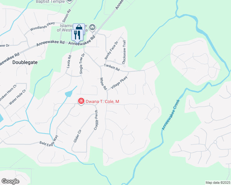 map of restaurants, bars, coffee shops, grocery stores, and more near 4325 Macy Court in Douglasville