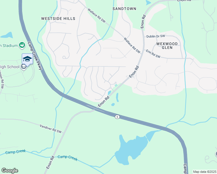 map of restaurants, bars, coffee shops, grocery stores, and more near 2523 Wyncreek Drive in Atlanta