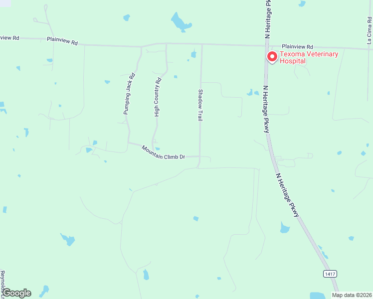 map of restaurants, bars, coffee shops, grocery stores, and more near 495 Shadow Trail in Sherman