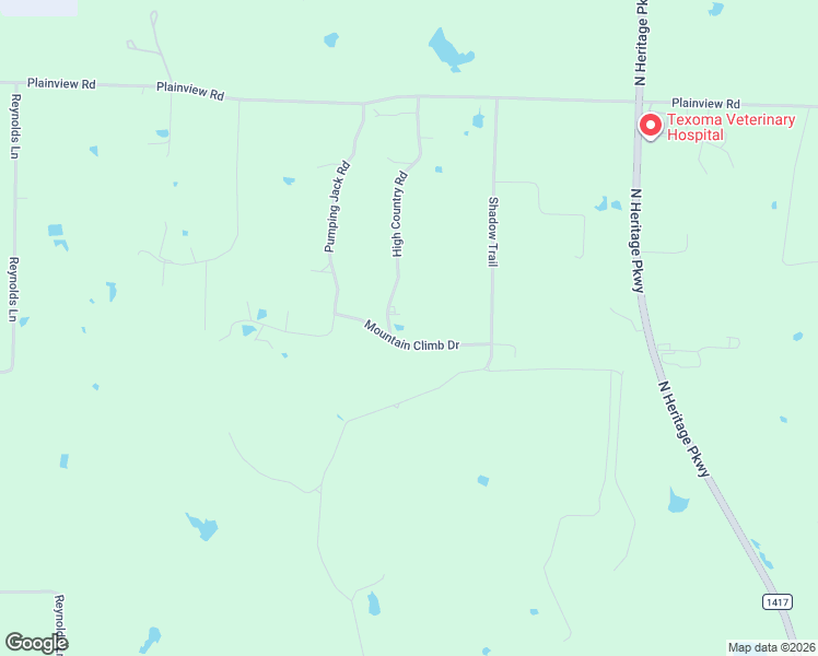 map of restaurants, bars, coffee shops, grocery stores, and more near 522 High Country Road in Sherman