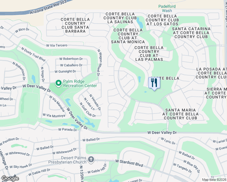map of restaurants, bars, coffee shops, grocery stores, and more near 13425 West San Pablo Court in Sun City West