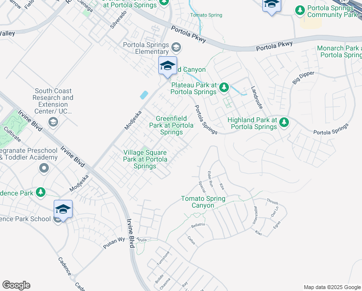 map of restaurants, bars, coffee shops, grocery stores, and more near 123 Quiet Grove in Irvine
