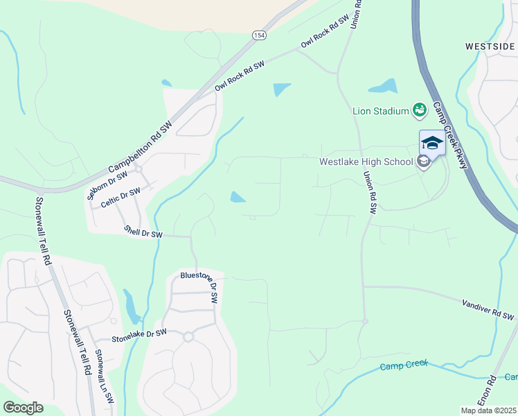 map of restaurants, bars, coffee shops, grocery stores, and more near 865 Windcrest Place Southwest in Atlanta