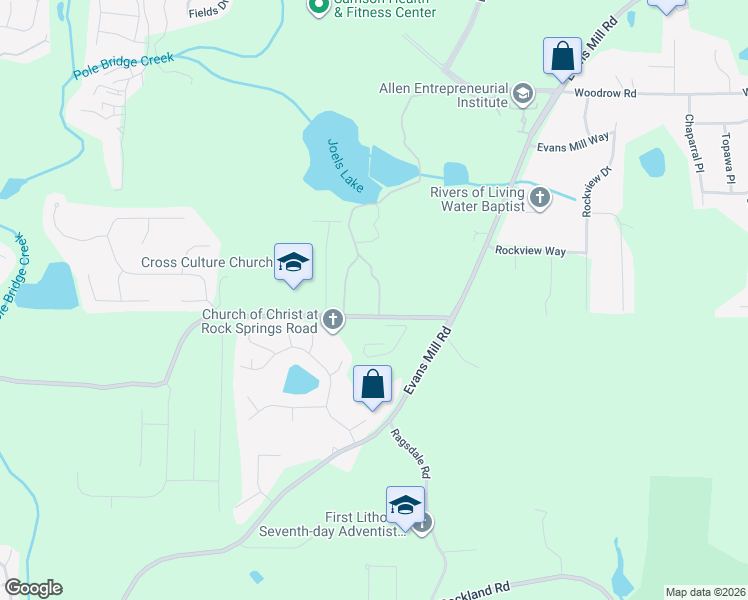 map of restaurants, bars, coffee shops, grocery stores, and more near in Lithonia