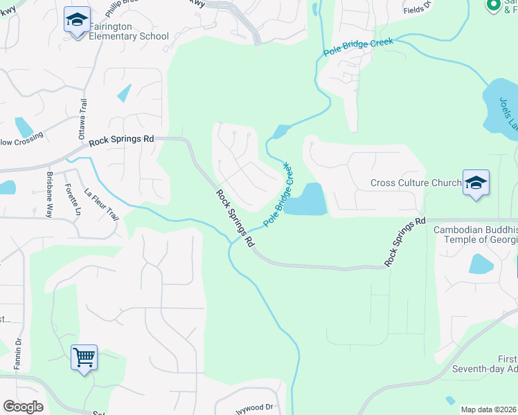 map of restaurants, bars, coffee shops, grocery stores, and more near 3139 Bonnes Drive in Stonecrest