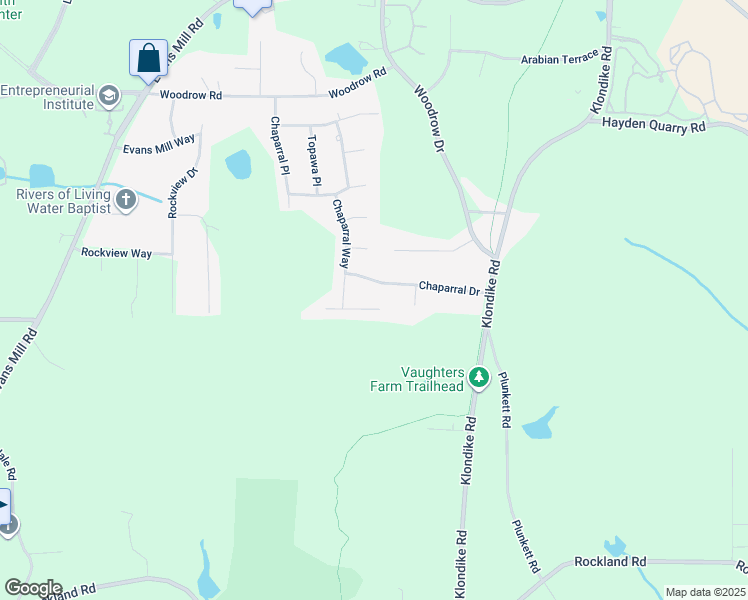 map of restaurants, bars, coffee shops, grocery stores, and more near 6648 Manoleta Drive in Stonecrest