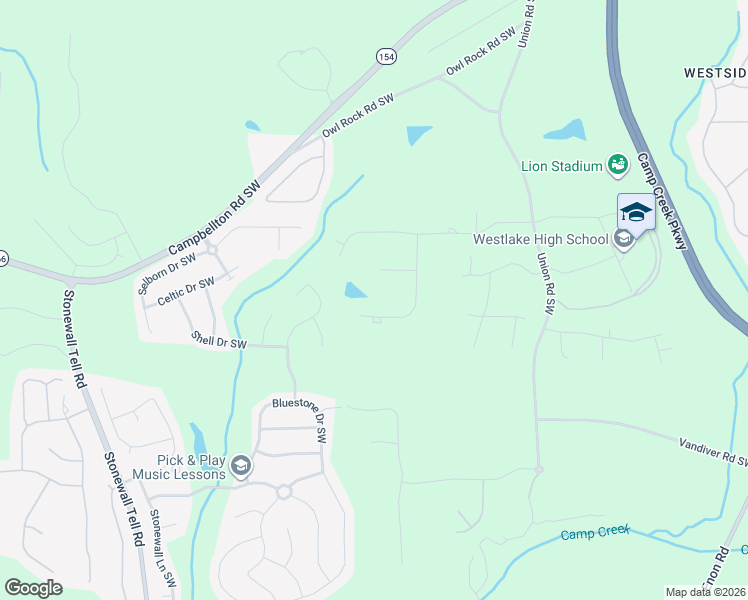 map of restaurants, bars, coffee shops, grocery stores, and more near 875 Windcrest Pl SW in Atlanta