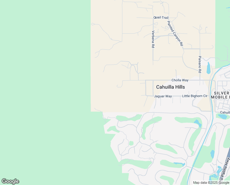 map of restaurants, bars, coffee shops, grocery stores, and more near 71231 Cholla Way in Palm Desert