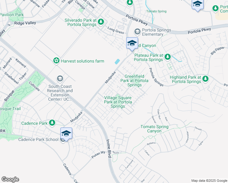 map of restaurants, bars, coffee shops, grocery stores, and more near 110 Desert Lotus in Irvine