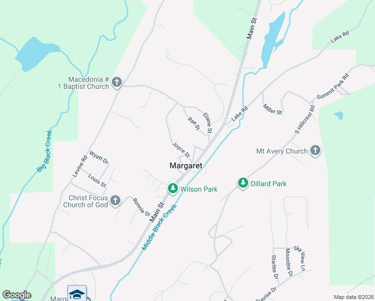 map of restaurants, bars, coffee shops, grocery stores, and more near 100 Joyce Street in Margaret