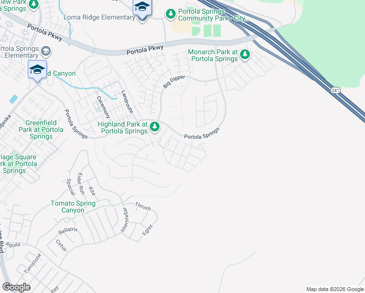 map of restaurants, bars, coffee shops, grocery stores, and more near 113 Thimbleberry in Irvine