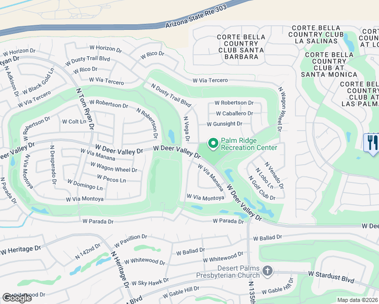map of restaurants, bars, coffee shops, grocery stores, and more near 13901 West Deer Valley Drive in Sun City West