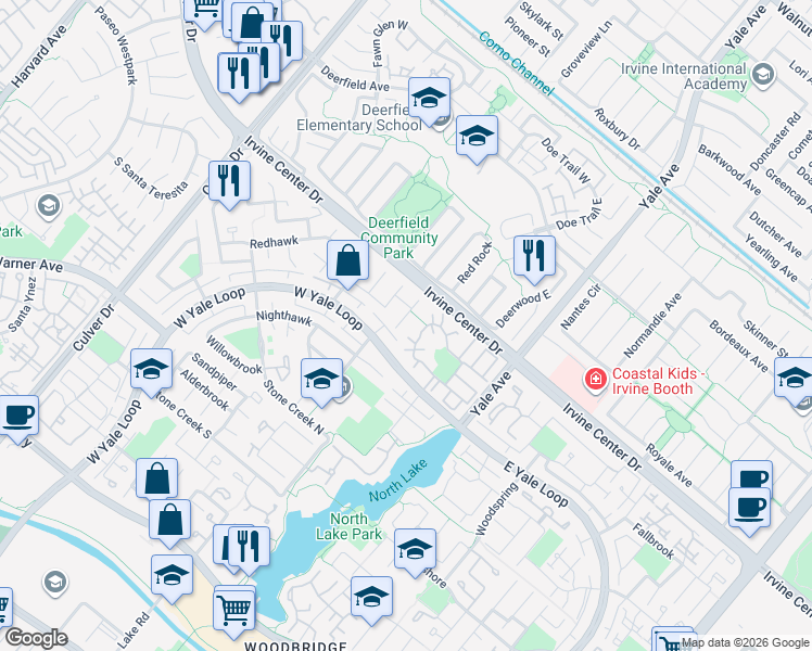 map of restaurants, bars, coffee shops, grocery stores, and more near 8 Caraway in Irvine
