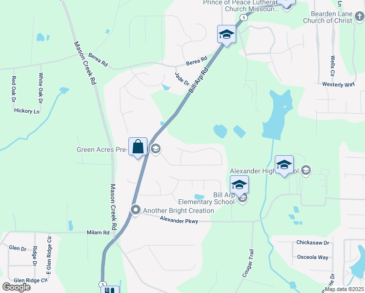 map of restaurants, bars, coffee shops, grocery stores, and more near 6535 Manor Creek Drive in Douglasville