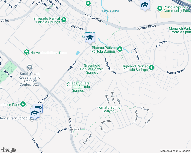 map of restaurants, bars, coffee shops, grocery stores, and more near 118 Walking Stick in Irvine