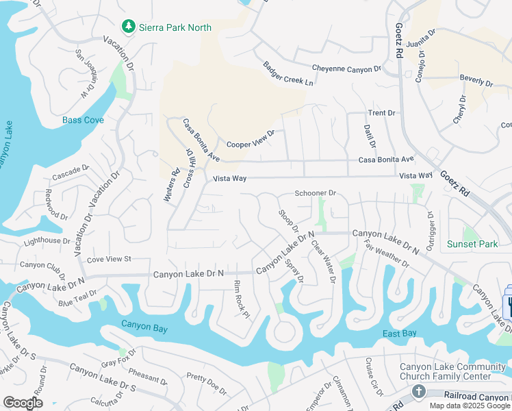 map of restaurants, bars, coffee shops, grocery stores, and more near 29781 Smugglers Point Drive in Canyon Lake