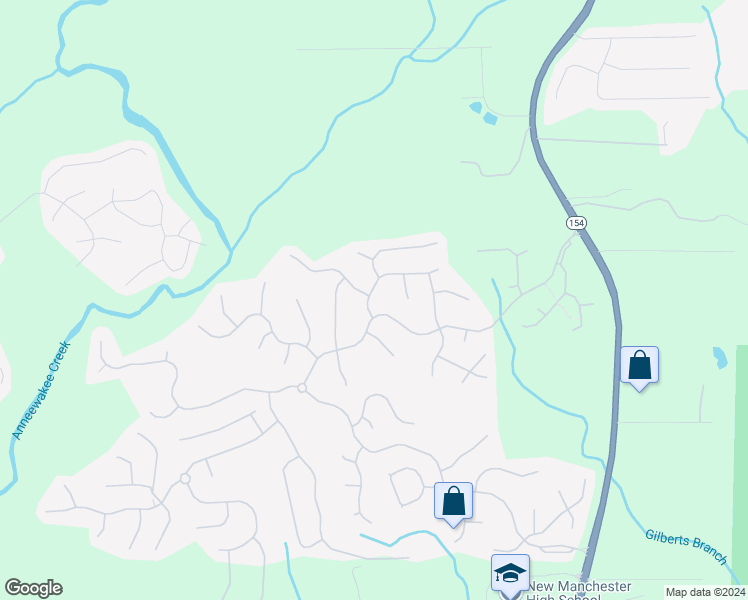 map of restaurants, bars, coffee shops, grocery stores, and more near 2991 Knoll View Place in Douglasville