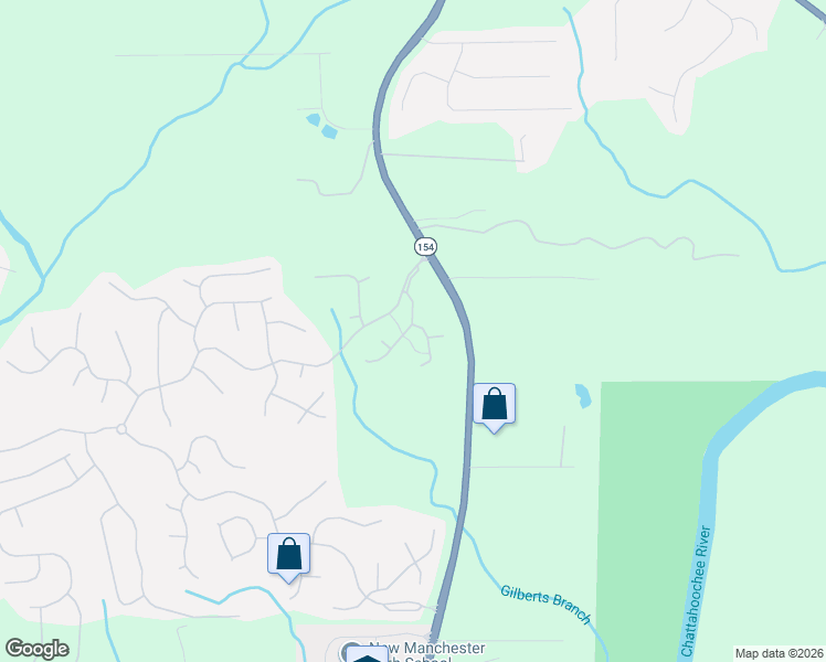 map of restaurants, bars, coffee shops, grocery stores, and more near 4300 Big Horn Pass in Douglasville