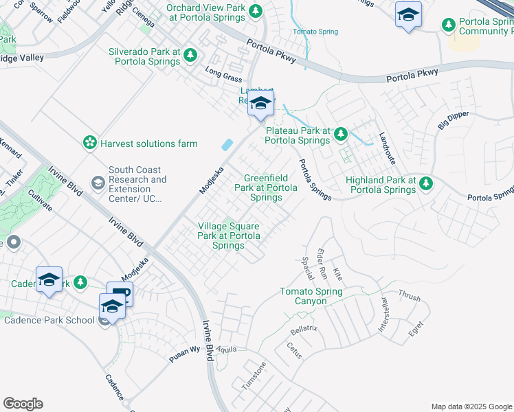 map of restaurants, bars, coffee shops, grocery stores, and more near 110 Nature Walk in Trabuco Canyon