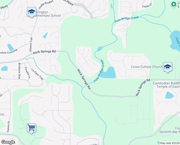 map of restaurants, bars, coffee shops, grocery stores, and more near 3139 Bonnes Drive in Stonecrest