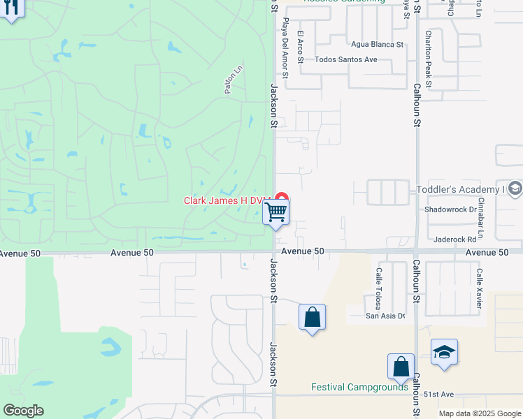 map of restaurants, bars, coffee shops, grocery stores, and more near 49814 Lewis Road in Indio