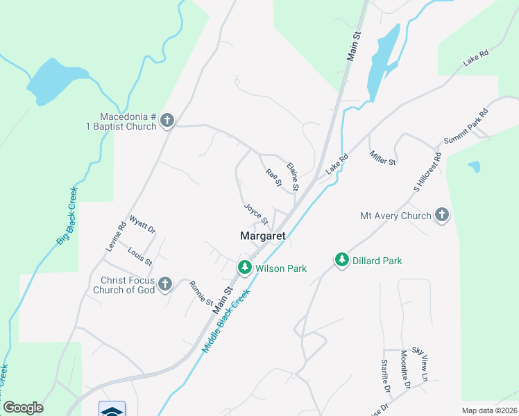 map of restaurants, bars, coffee shops, grocery stores, and more near 100 Joyce Street in Margaret