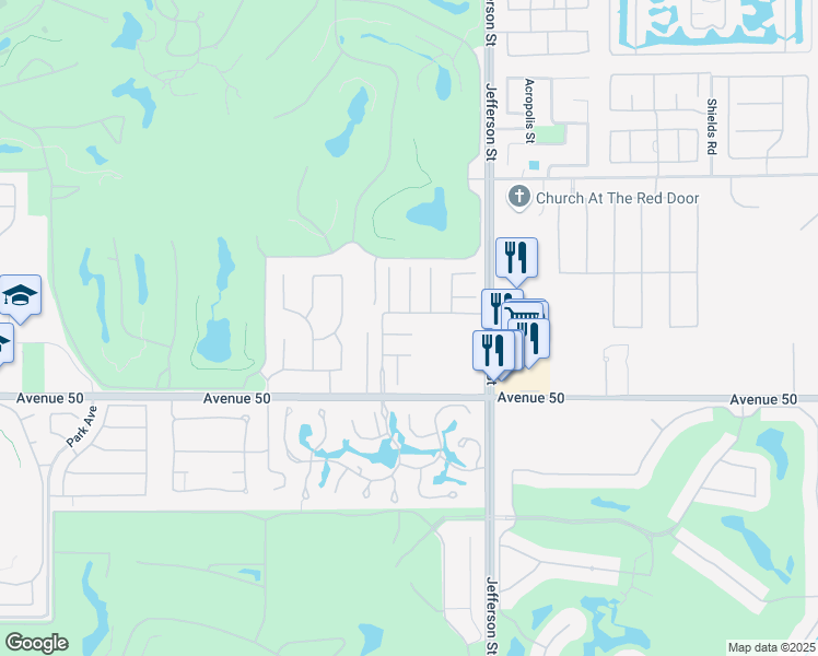 map of restaurants, bars, coffee shops, grocery stores, and more near 79784 Danielle Court in La Quinta