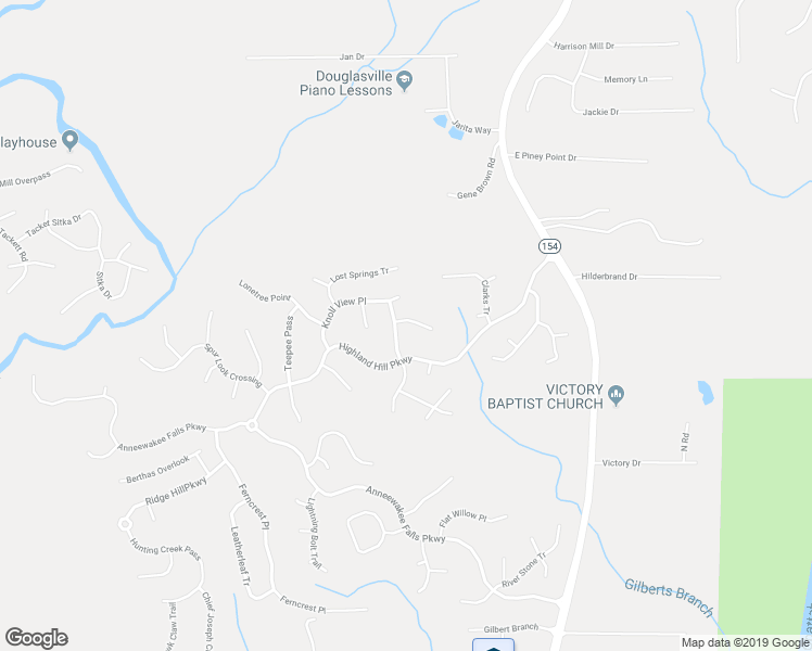 map of restaurants, bars, coffee shops, grocery stores, and more near 2853 Warhorse Place in Douglasville