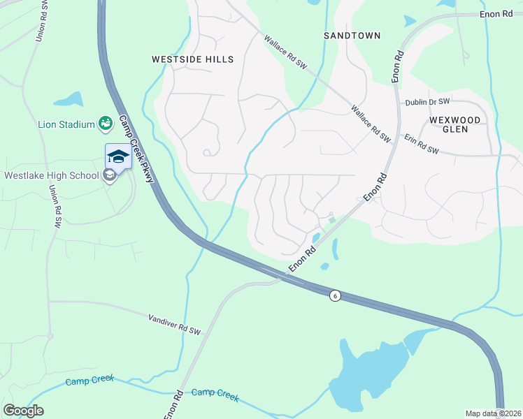 map of restaurants, bars, coffee shops, grocery stores, and more near 5676 Boreal Way Southwest in Atlanta