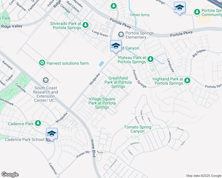 map of restaurants, bars, coffee shops, grocery stores, and more near 110 Nature Walk in Trabuco Canyon