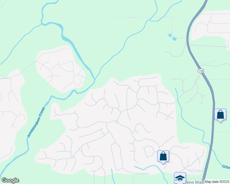 map of restaurants, bars, coffee shops, grocery stores, and more near 2930 Bluff Winds Place in Douglasville