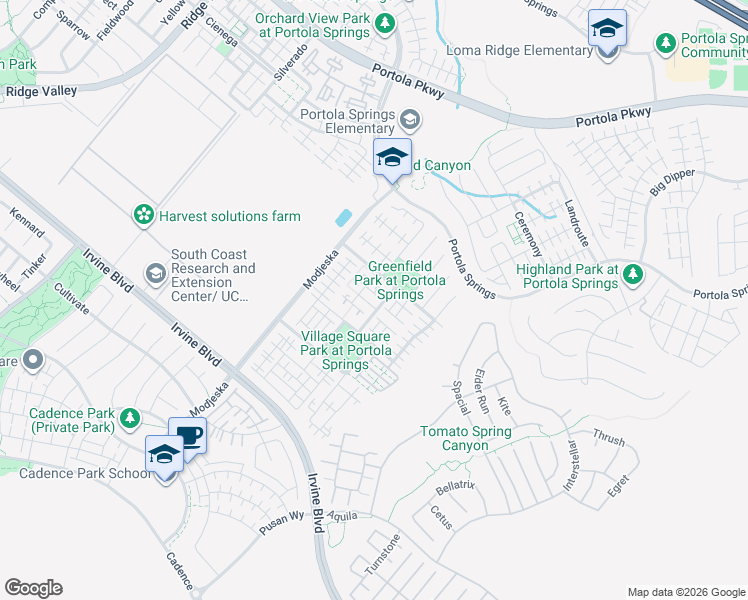 map of restaurants, bars, coffee shops, grocery stores, and more near 101 Trailblaze in Irvine
