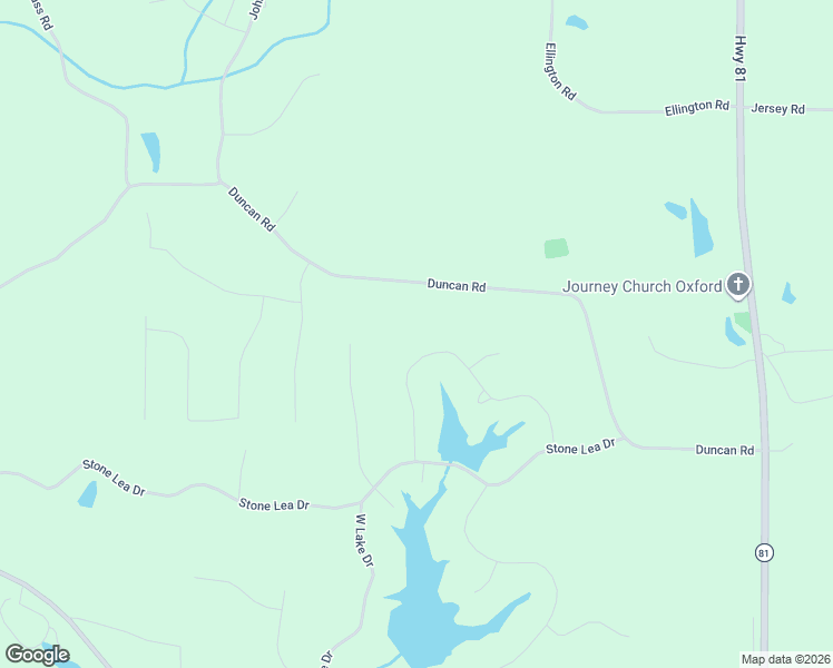 map of restaurants, bars, coffee shops, grocery stores, and more near 690 Northlake Circle in Oxford
