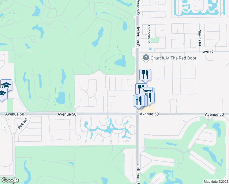 map of restaurants, bars, coffee shops, grocery stores, and more near 79813 Derek Alan Drive in La Quinta