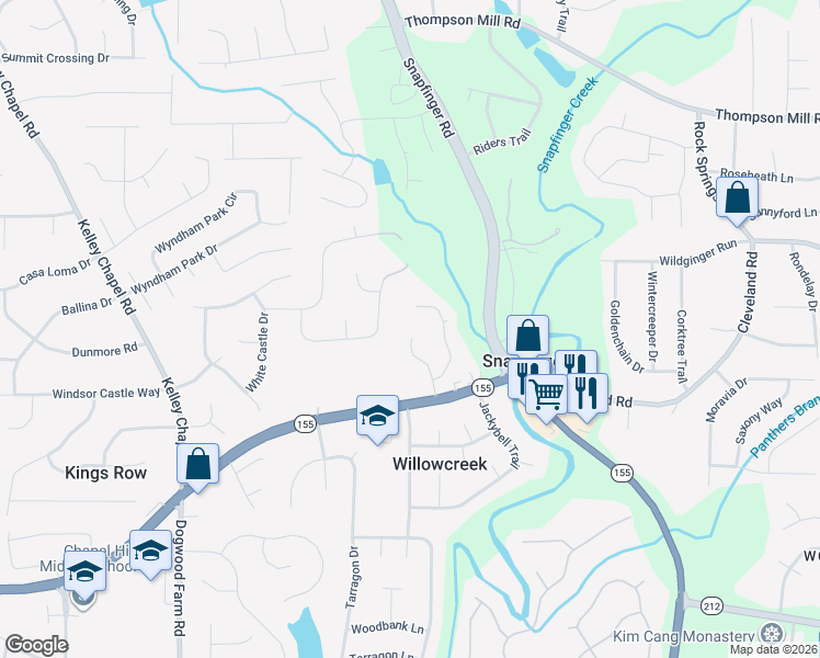 map of restaurants, bars, coffee shops, grocery stores, and more near 3231 Steeple Drive in Decatur