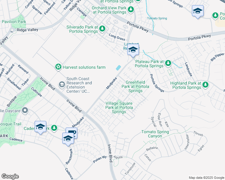 map of restaurants, bars, coffee shops, grocery stores, and more near 147 Excursion in Irvine