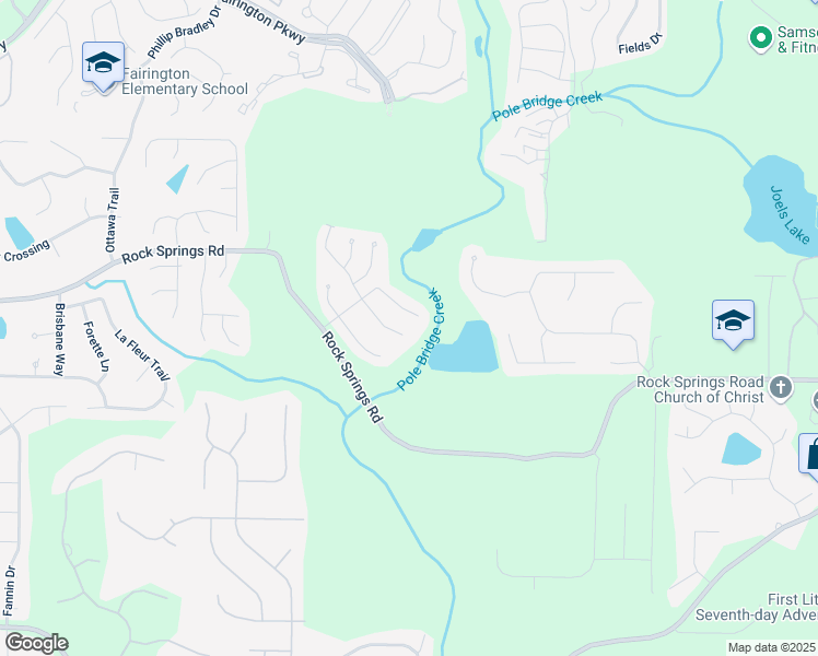 map of restaurants, bars, coffee shops, grocery stores, and more near 3406 Pennington Drive in Stonecrest