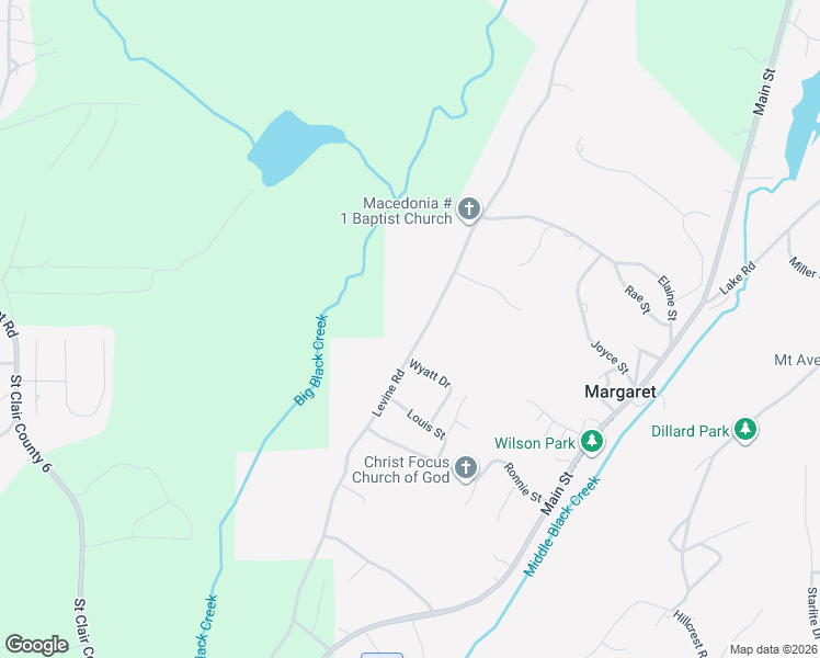 map of restaurants, bars, coffee shops, grocery stores, and more near 1445 Levine Road in Odenville
