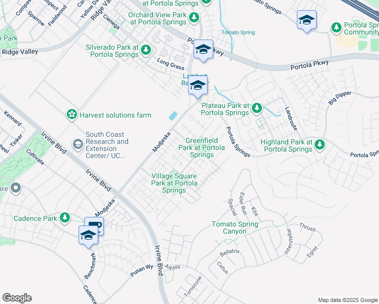 map of restaurants, bars, coffee shops, grocery stores, and more near 212 Trailblaze in Trabuco Canyon