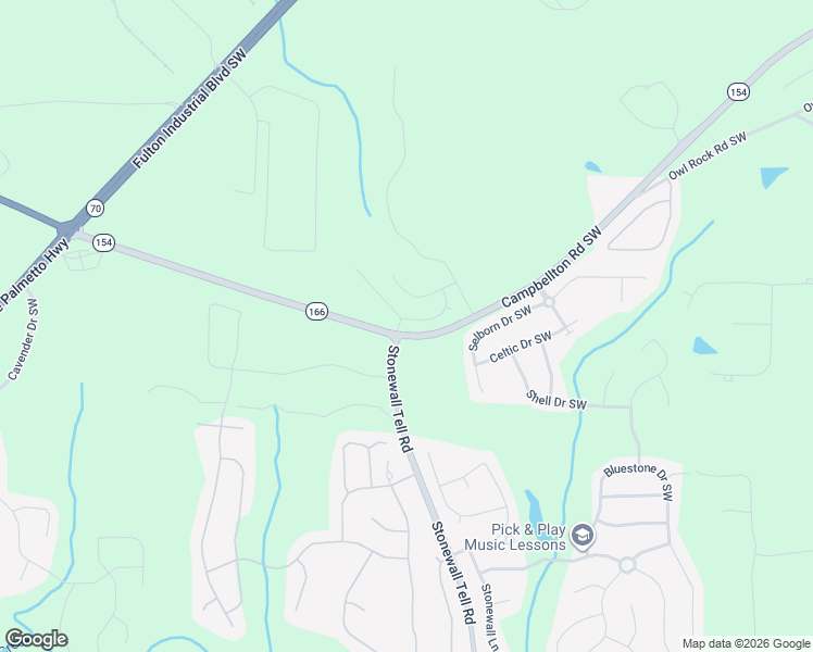 map of restaurants, bars, coffee shops, grocery stores, and more near 6573 Campbellton Rd SW in Atlanta