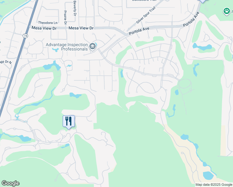 map of restaurants, bars, coffee shops, grocery stores, and more near 49320 Sunrose Lane in Palm Desert