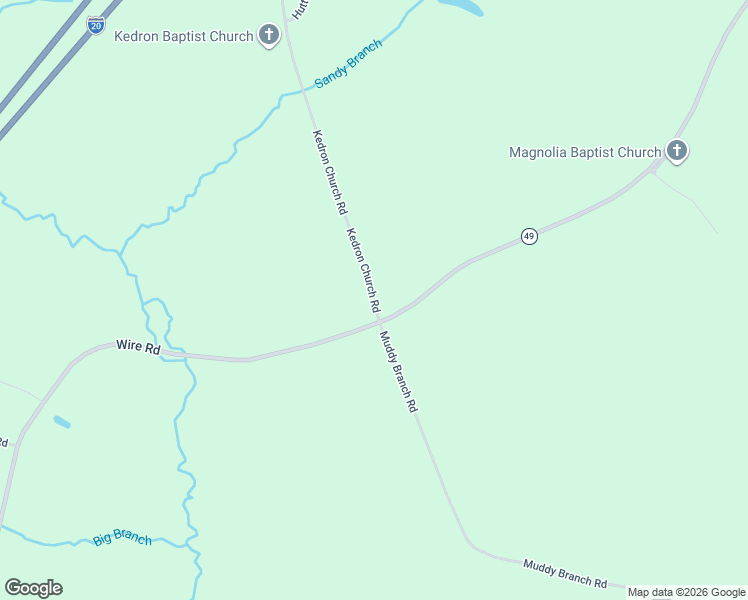 map of restaurants, bars, coffee shops, grocery stores, and more near 113 Kedron Church Road in Aiken