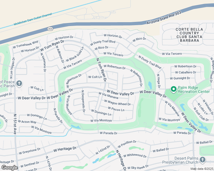 map of restaurants, bars, coffee shops, grocery stores, and more near 14233 West Territorial Lane in Sun City West