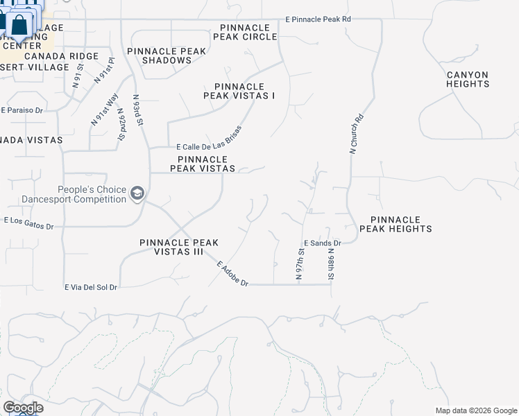 map of restaurants, bars, coffee shops, grocery stores, and more near 22250 North Dobson Road in Scottsdale