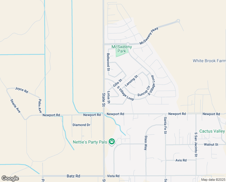 map of restaurants, bars, coffee shops, grocery stores, and more near 3345 Heliotrop Street in Hemet