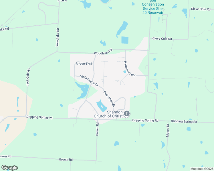 map of restaurants, bars, coffee shops, grocery stores, and more near 5401 North Bello Vista Drive in Sherman