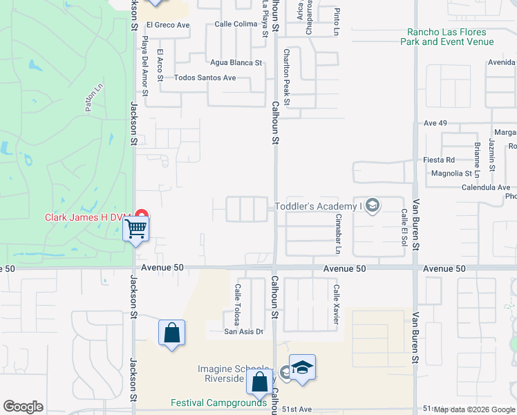 map of restaurants, bars, coffee shops, grocery stores, and more near in Coachella