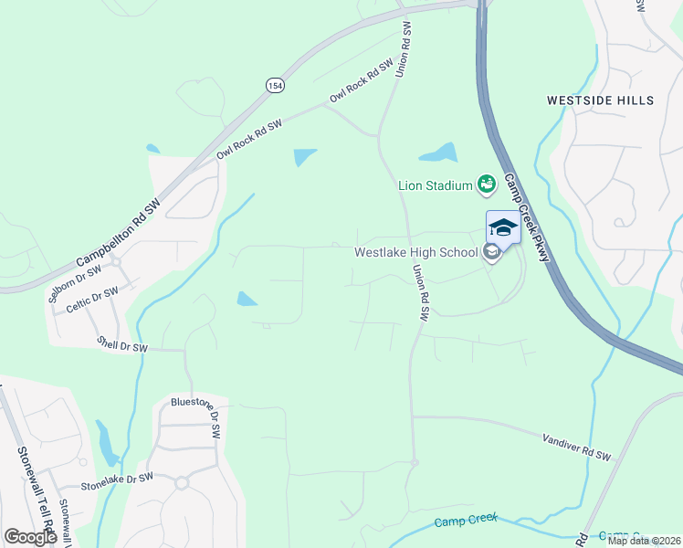 map of restaurants, bars, coffee shops, grocery stores, and more near 210 Canaan Glen Way SW in Atlanta