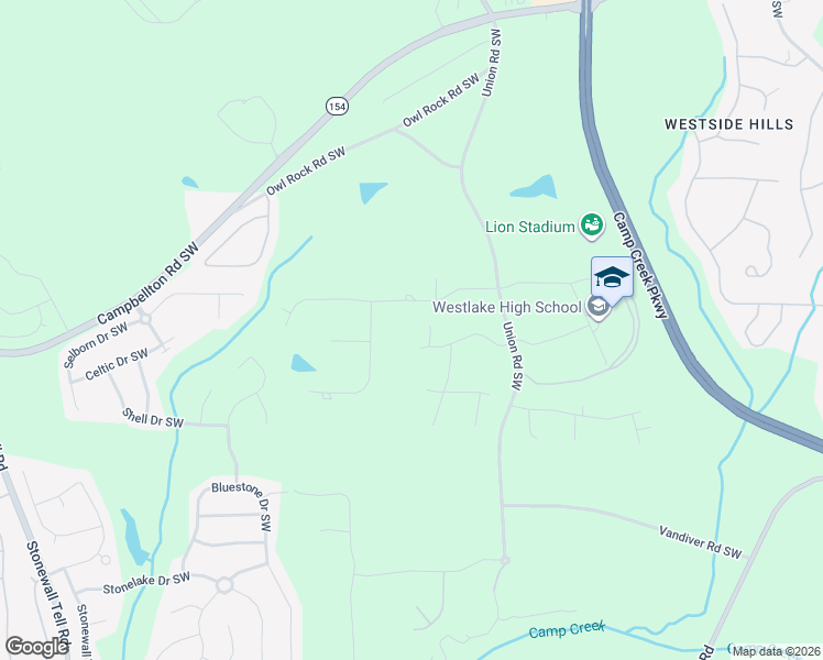 map of restaurants, bars, coffee shops, grocery stores, and more near 210 Canaan Glen Way Southwest in Atlanta