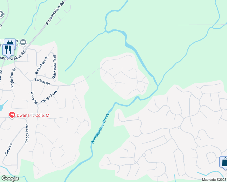 map of restaurants, bars, coffee shops, grocery stores, and more near 3200 Tackett Road in Douglasville